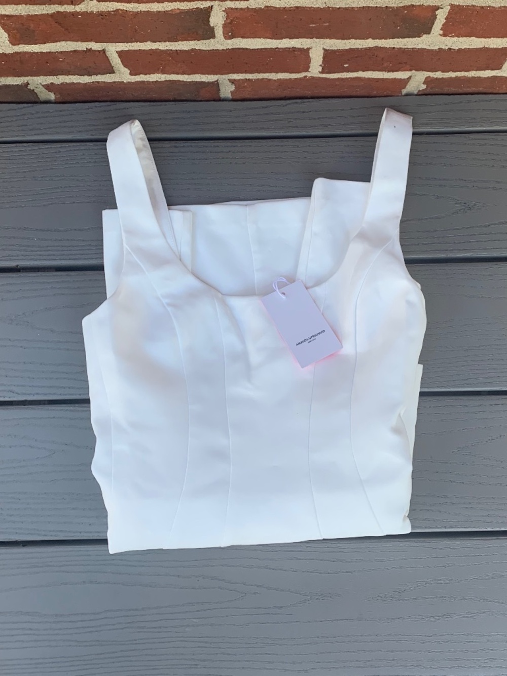 Amanda Uprichard Empire Layered White Cocktail Dress